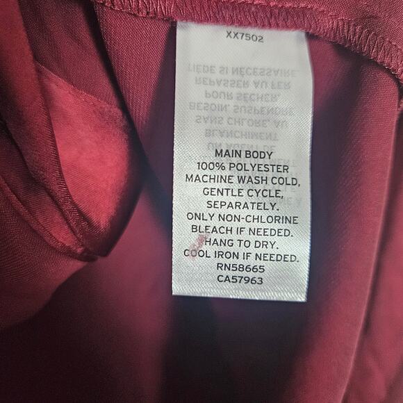 NWOT Nordstrom Maroon Button Up Collared Shirt Sz Small - Picture 11 of 15